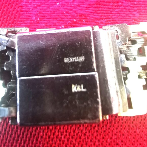 VINTAGE K&L GERMANY ROLLED GOLD Woven Modernist Bracelet Mid Century 1960s Gold - Picture 4 of 8